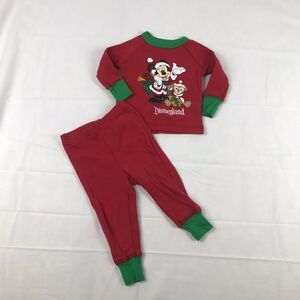 disney parks mickey mouse christmas 2piece‎ pajama set 12 Months